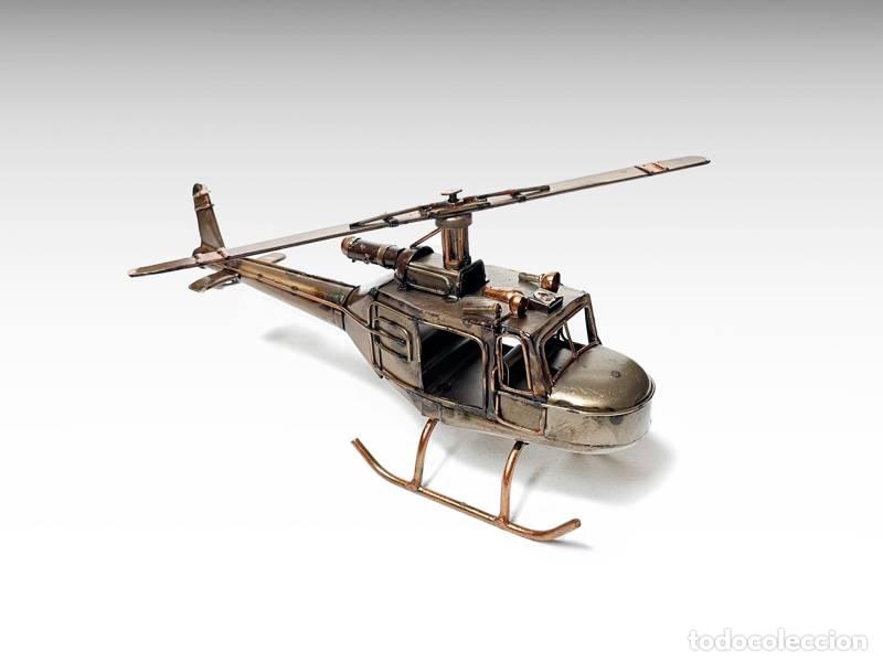 Vintage: Maqueta met&aacute;lica - Helic&oacute;ptero antiguo (maqueta a escala) (1371)