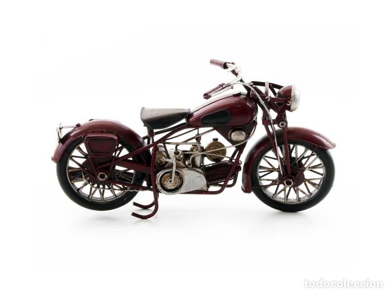 Vintage: Modelo de metal - Motocicleta antigua (1358)