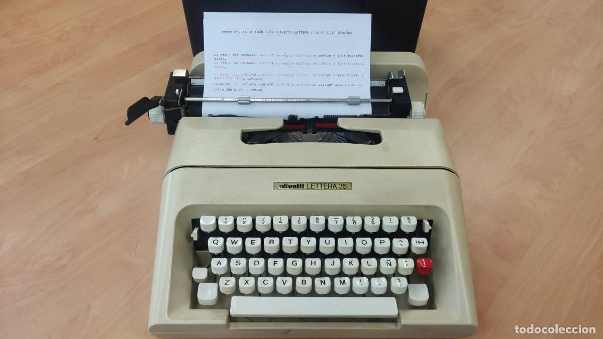 Vintage: M&aacute;quina de escribir OLIVETTI LETTERA 35 - Made in Spain - Con malet&iacute;n original - &iexcl;Excelente estado!