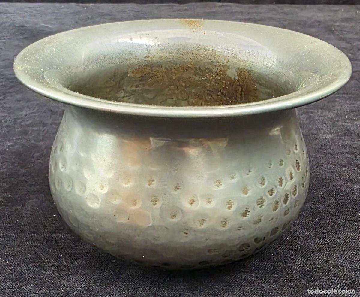 Vintage: Cuenco Vintage Silver Plated Martillado Decorativo Plateado 9x13 cm