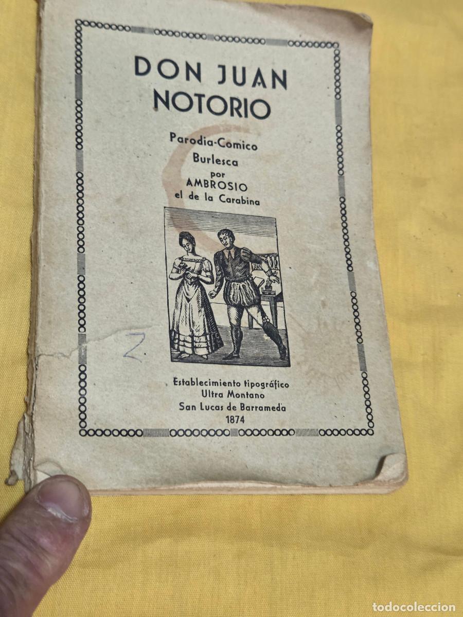 Vintage: libro peque&ntilde;o don juan tenorio gastos de envio 5&euro; 1874