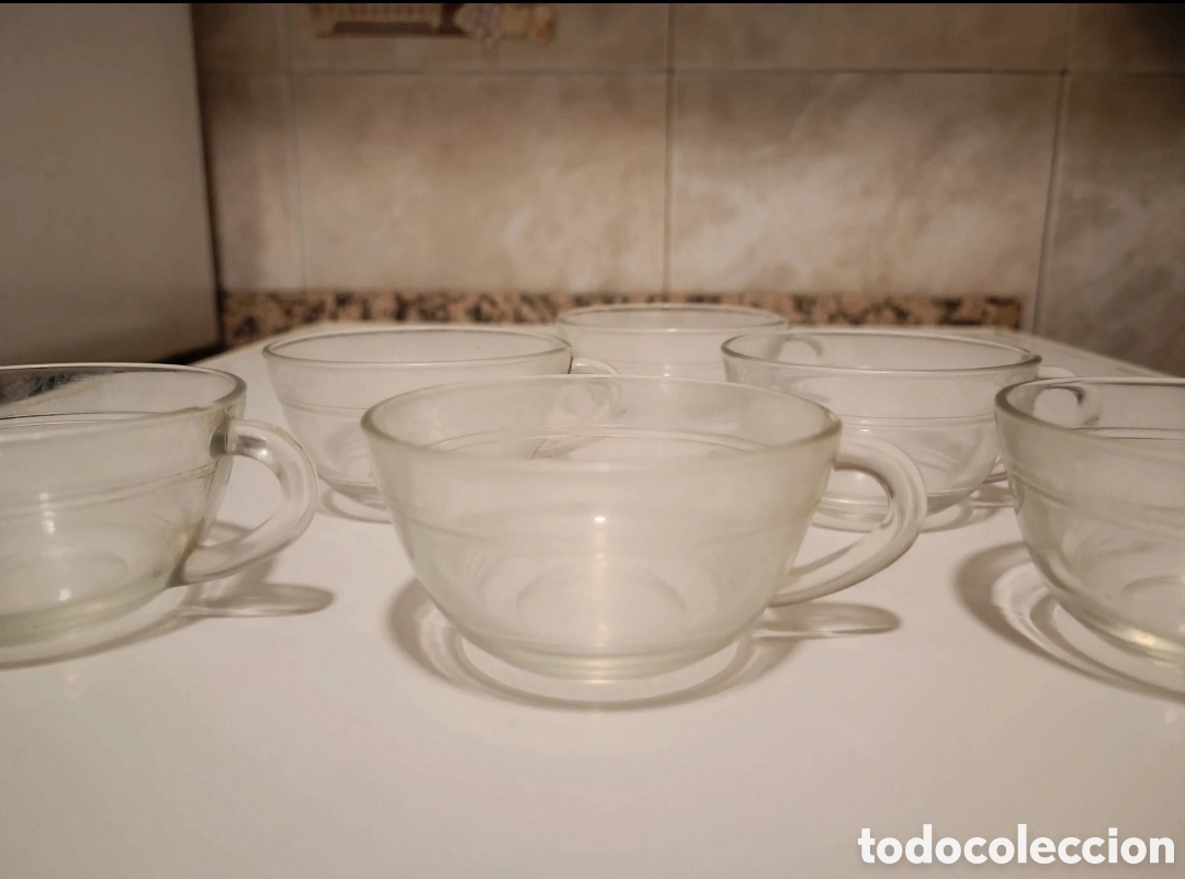 Vintage: Seis tazas de caf&eacute; o t&eacute; Duralex
