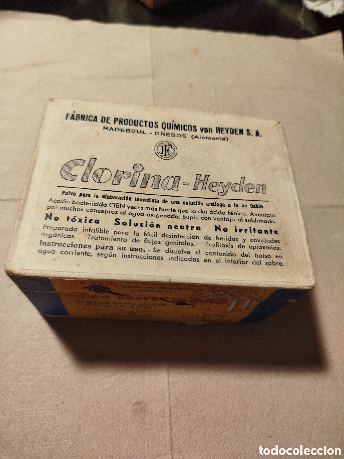 Vintage: Caja de Clorina-Heyden de carton