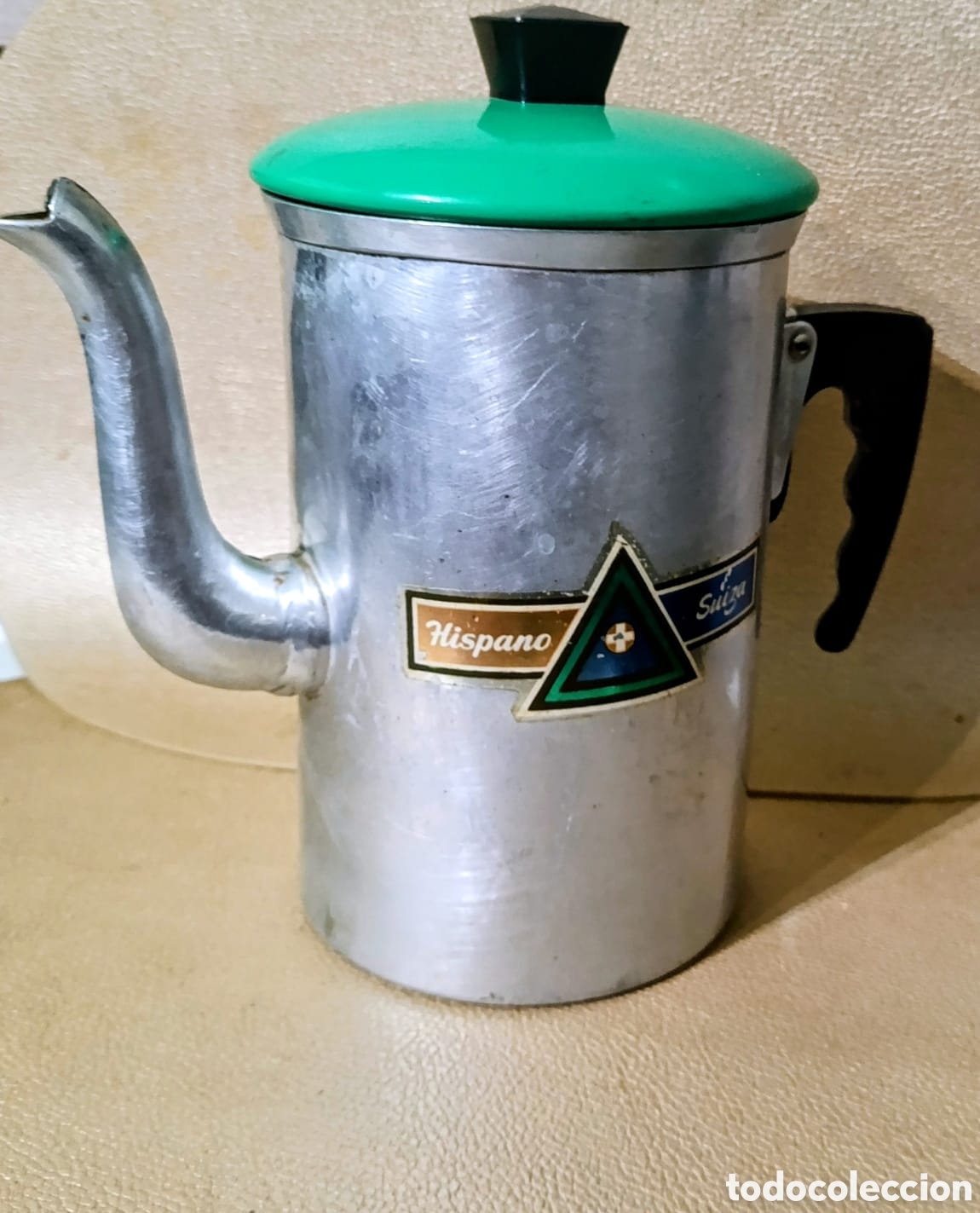 Vintage: Lechera / tetera de aluminio Hispano Suiza