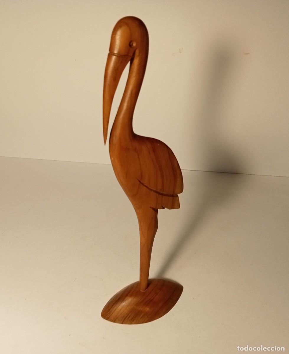 Vintage: CIG&Uuml;E&Ntilde;A TALLADA EN MADERA
