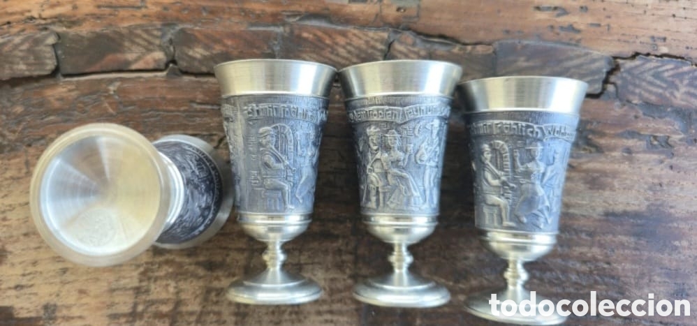 Vintage: Lote chupitos vintage metal
