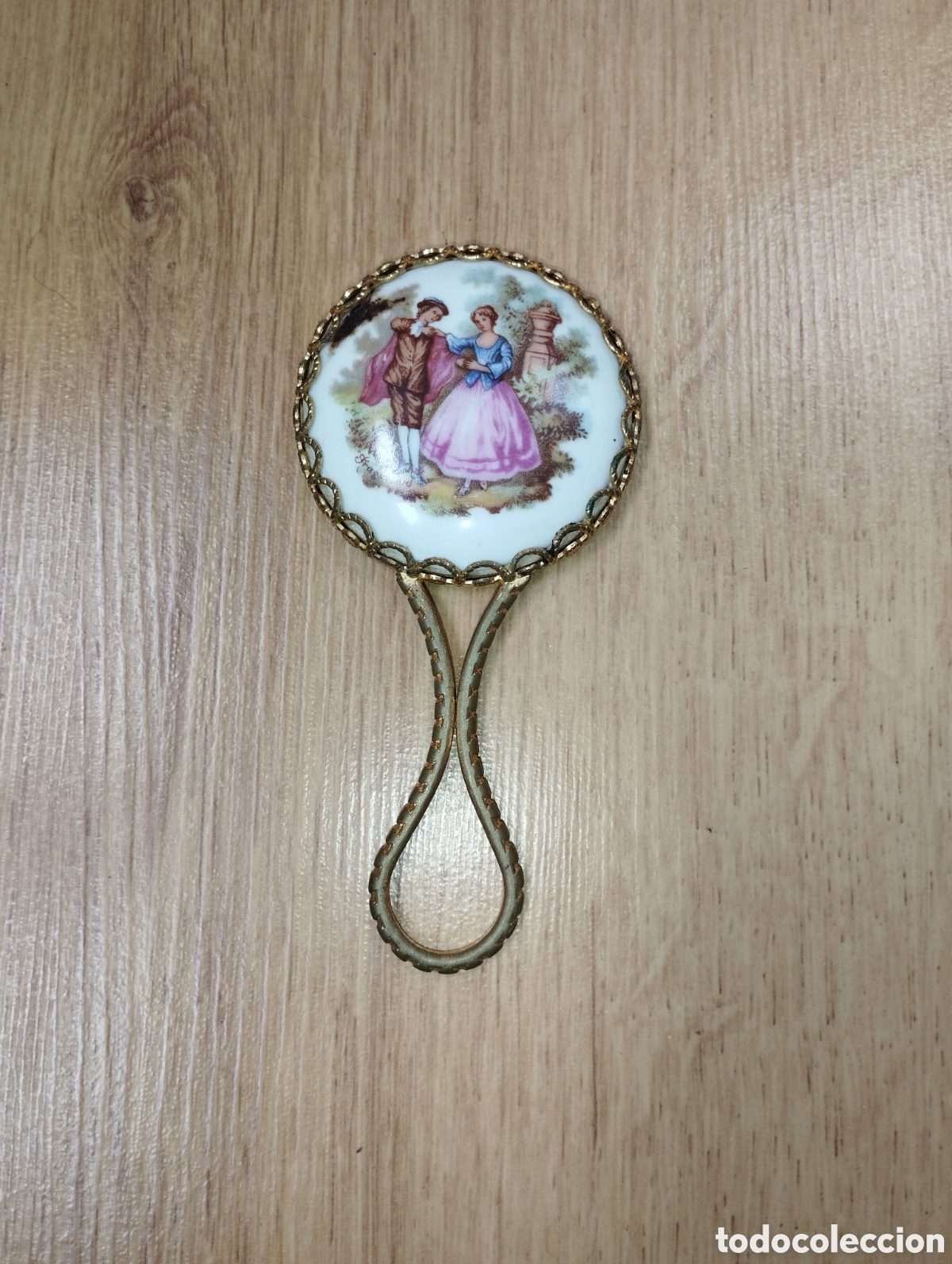 Vintage: Antiguo espejo de mano Limoges