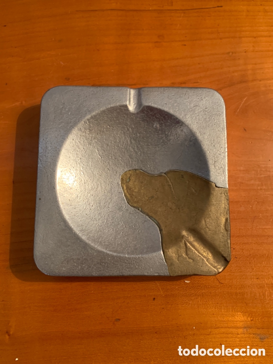 Vintage: Cenicero aluminio y bronce A3