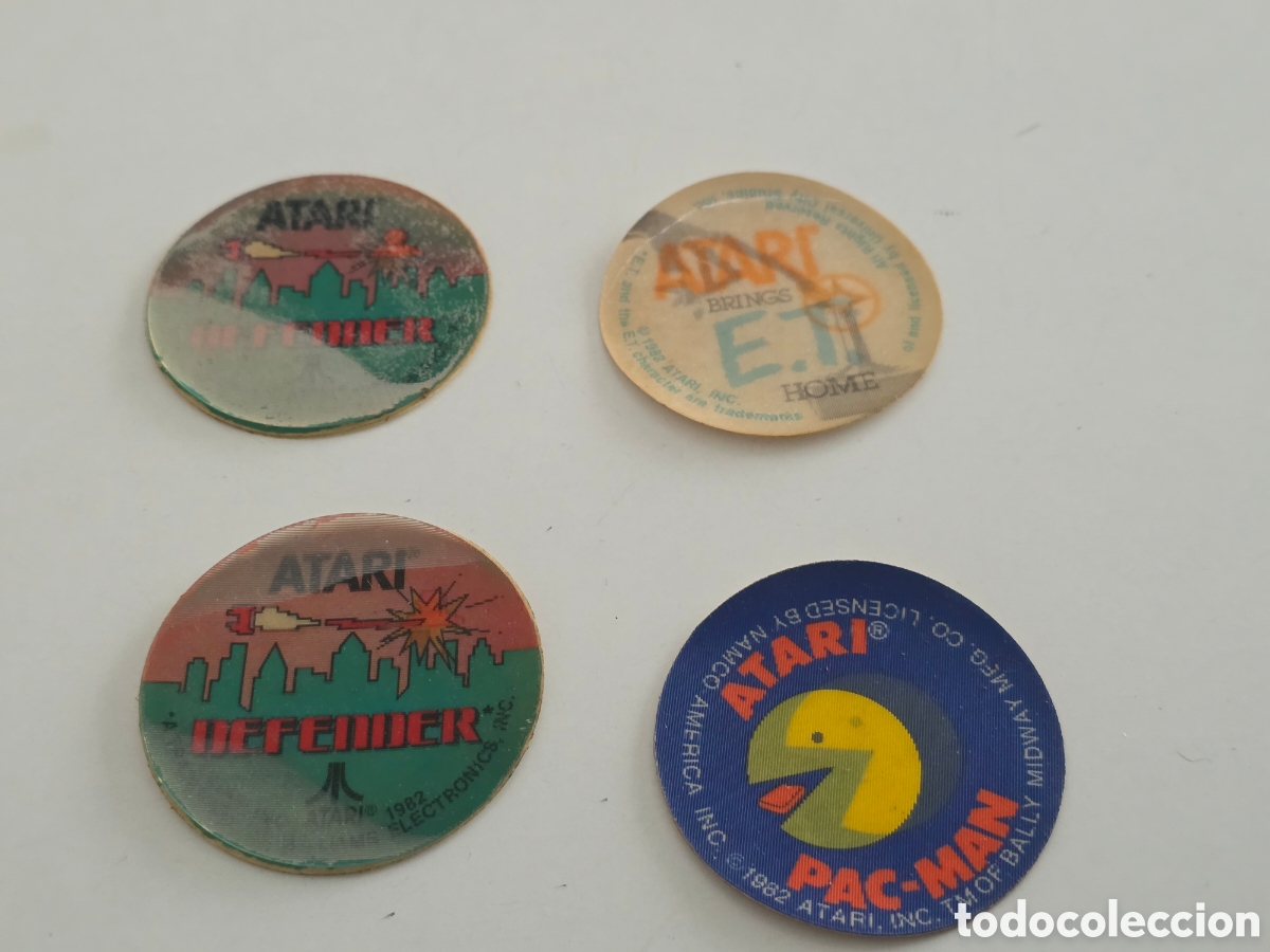 Vintage: Lote Pegatinas Atari Pac Man Defender E.T Vintage 80s