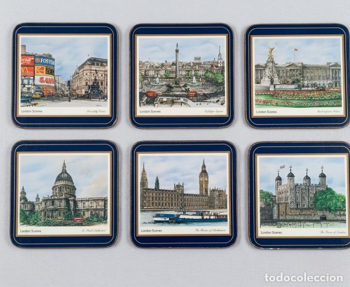 Vintage: Set 6 Posavasos Pimpernel London Scenes - Made in England - Escenas Londres - Vintage