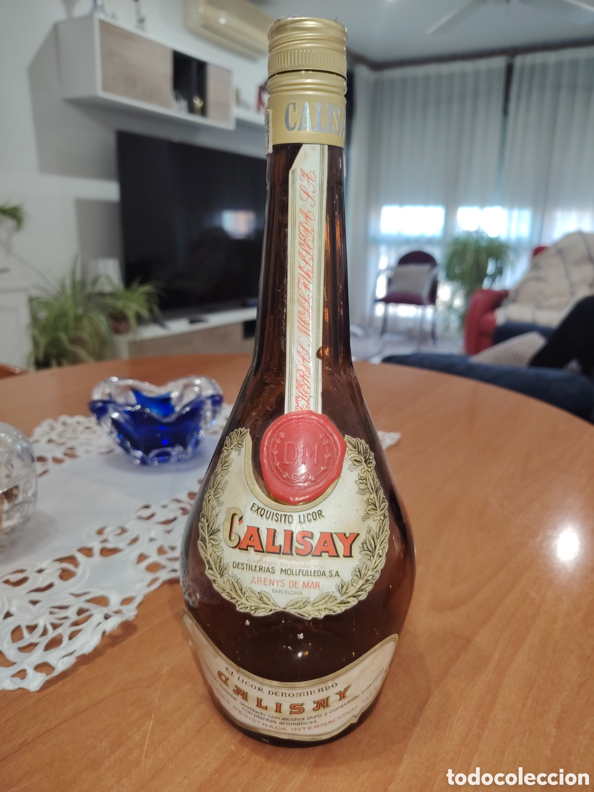 Vintage: Botella calisay de 1 litro. Vac&iacute;a.