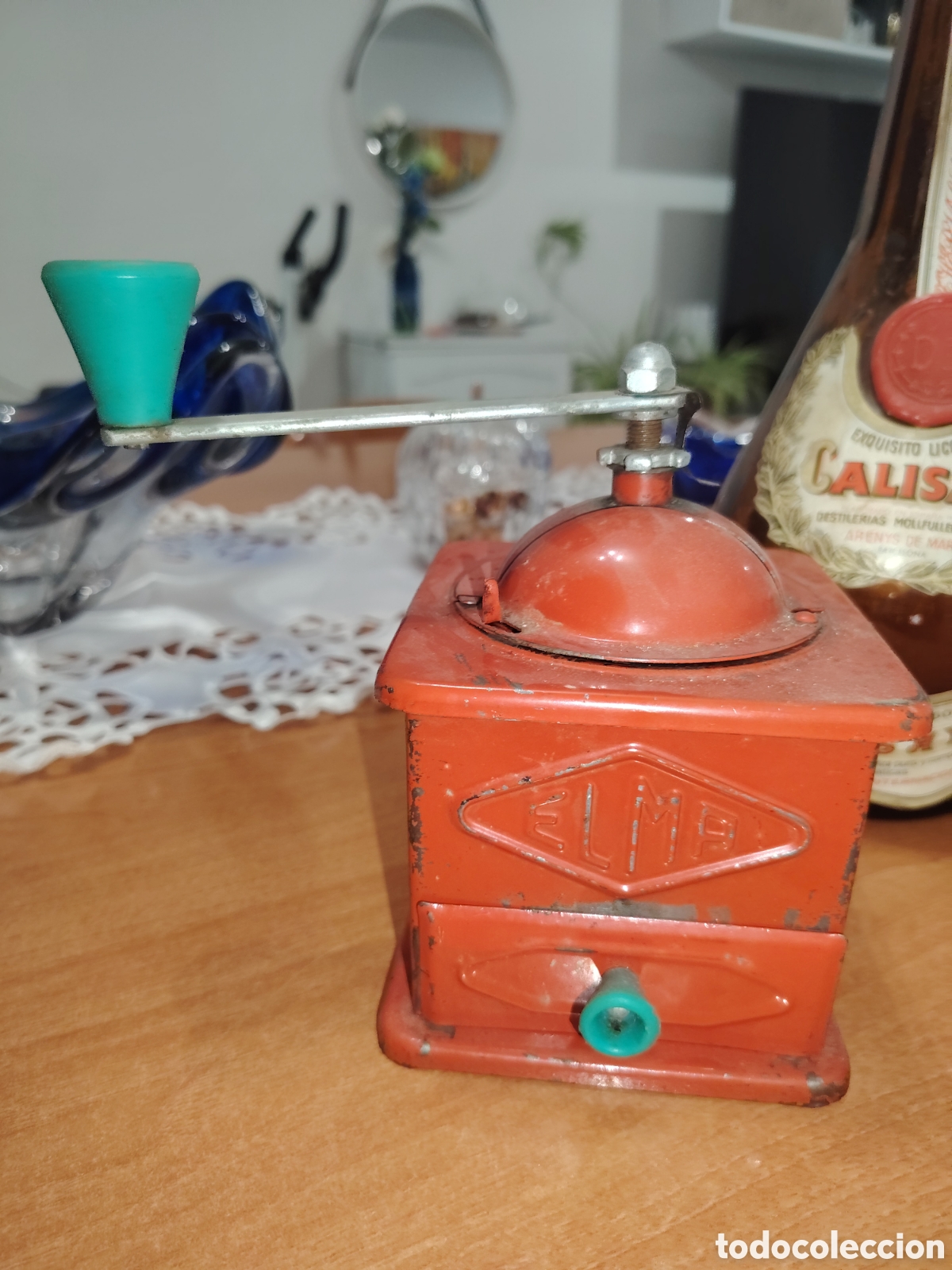 Vintage: Molinillo caf&eacute; elma , rojo