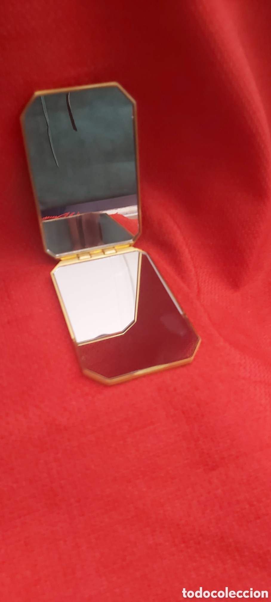 Vintage: Espejo SWAROVSKI en bronce doble espejo - Foto 6