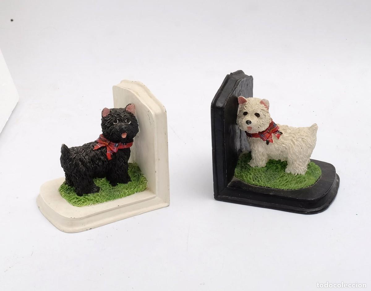 Vintage: Sujetalibros de pasta con perros