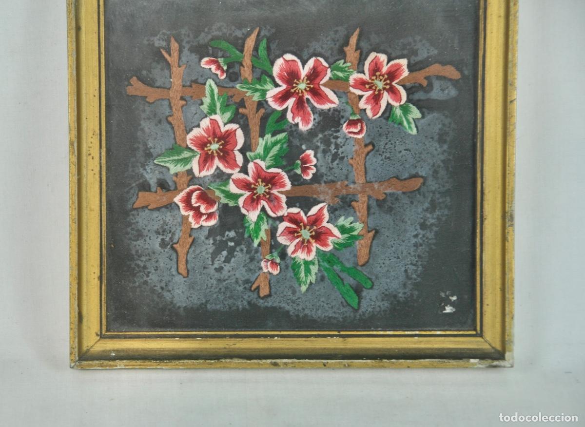 Vintage: Cuadro flores bordadas - Foto 7