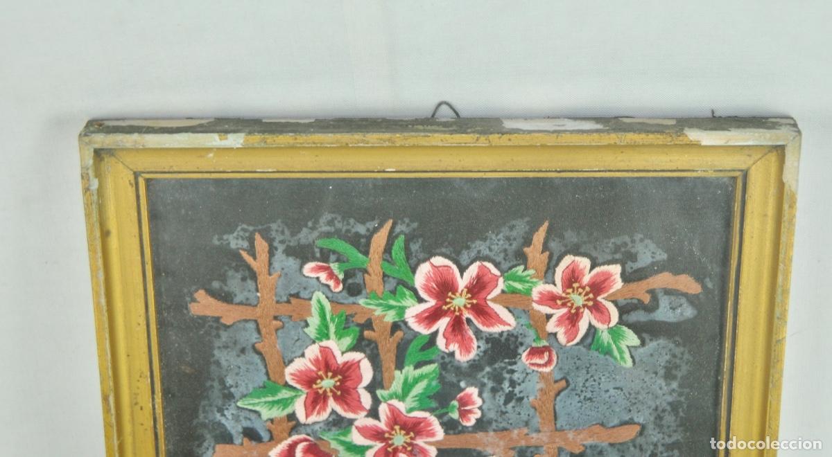 Vintage: Cuadro flores bordadas - Foto 8