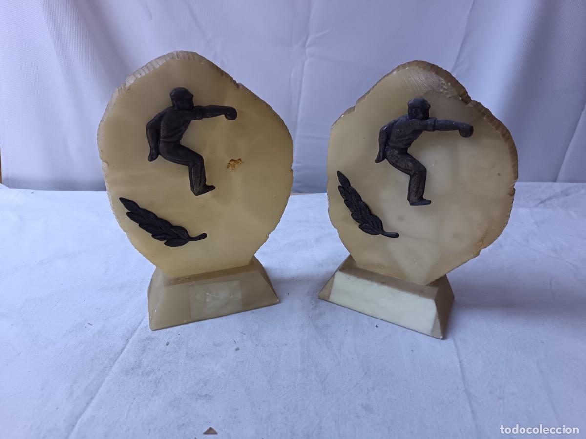 Vintage: Pareja de figuras de Alabastro, sujetalibros o similar