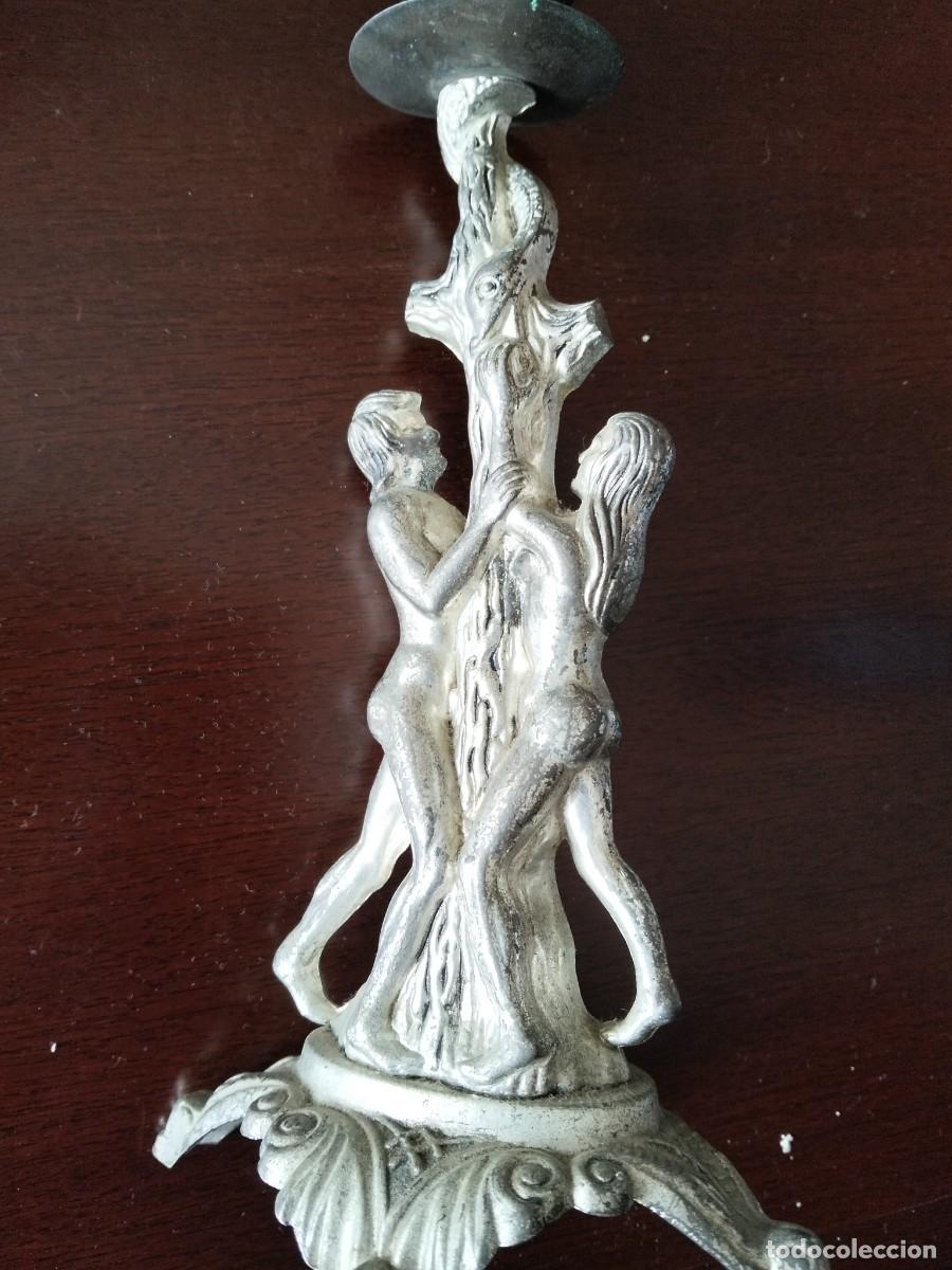 Vintage: CANDELABRO VINTAGE PELTRE ADAN Y EVA