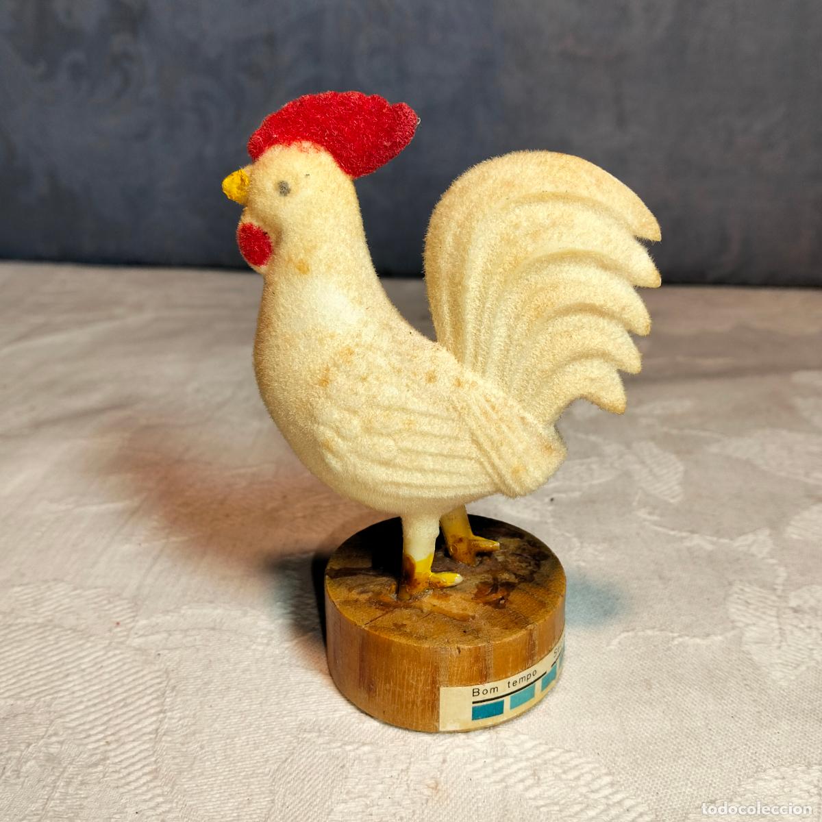 Vintage: Gallo decorativo peque&ntilde;o figura portuguesa Portugal tiempo color vintage