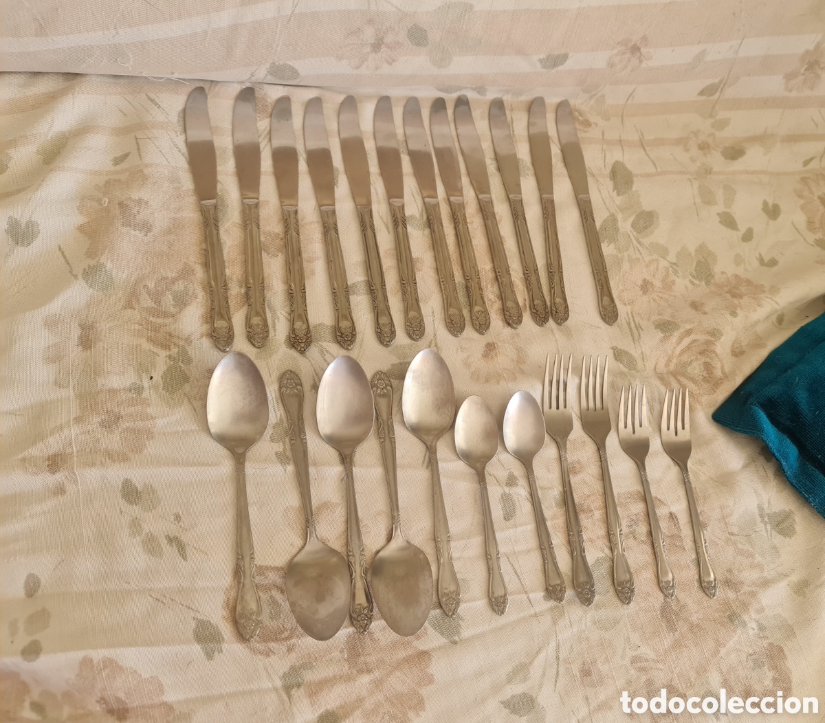 Vintage: Lote 21 Cubiertos Acero Inoxidable Vintage Taiw&aacute;n