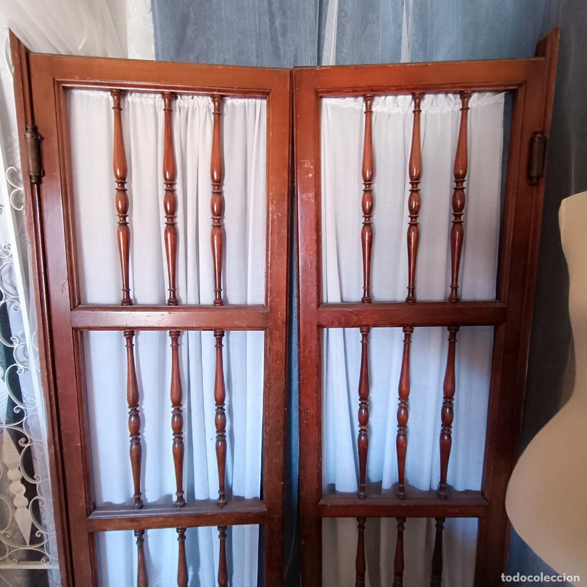 Vintage: Puertas vaiven de madera torneada. - Foto 4