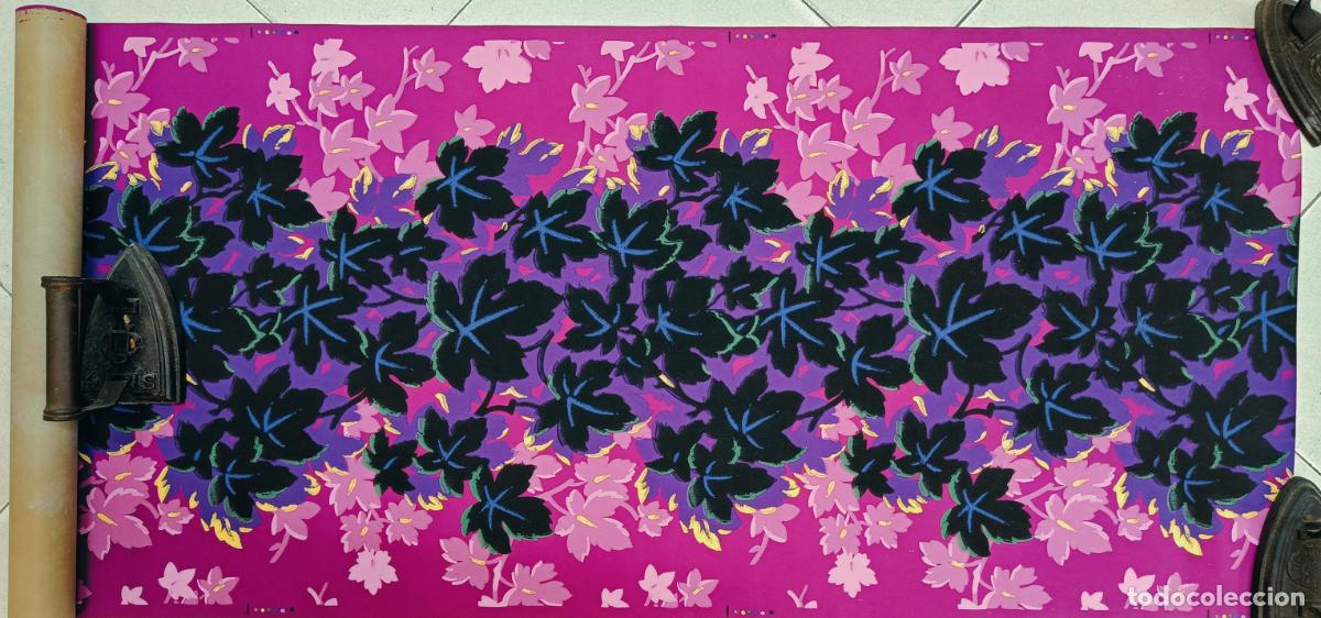 Vintage: ROLLO DE PAPEL PINTADO EMPAPELAR PARED MUY ANTIGUO MODERNISTA ART NOVEAU VINTAGE DECORACION