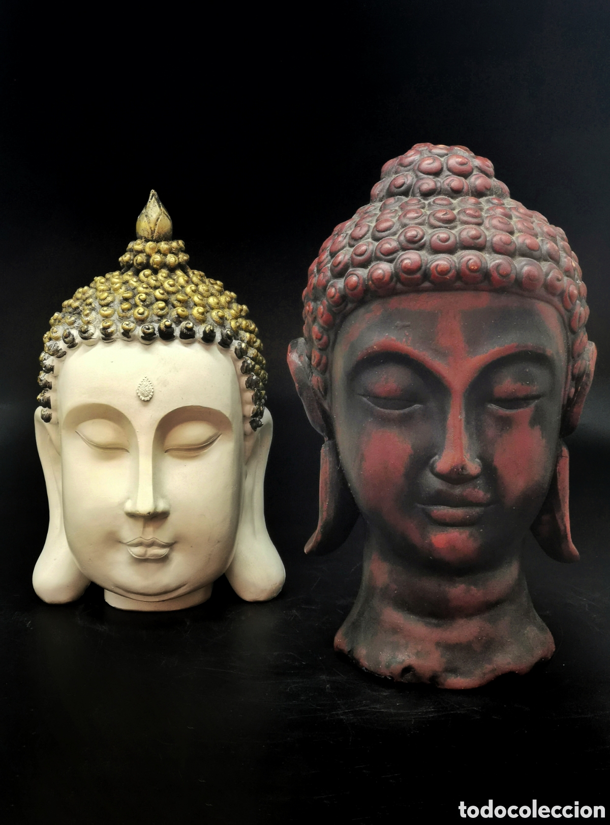 Vintage: BONITA PAREJA DE FIGURAS DECORATIVAS DE BUDA