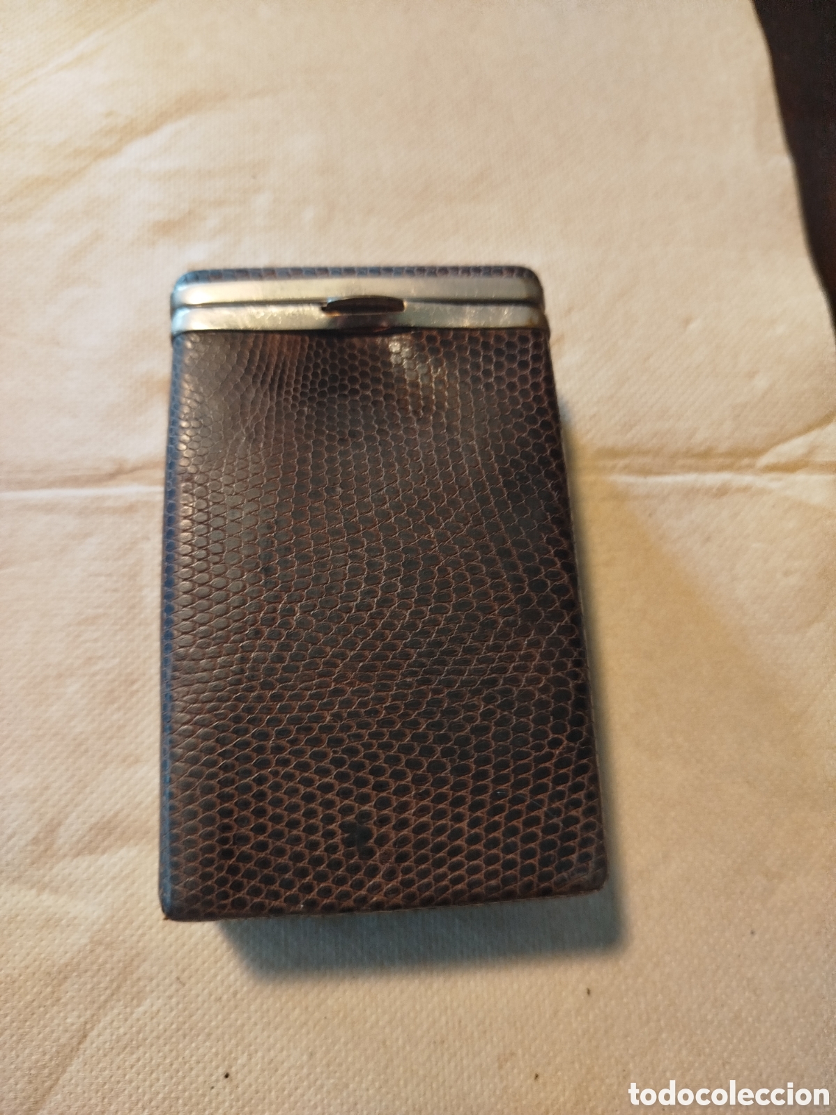 Vintage: Pitillera vintage de cuero
