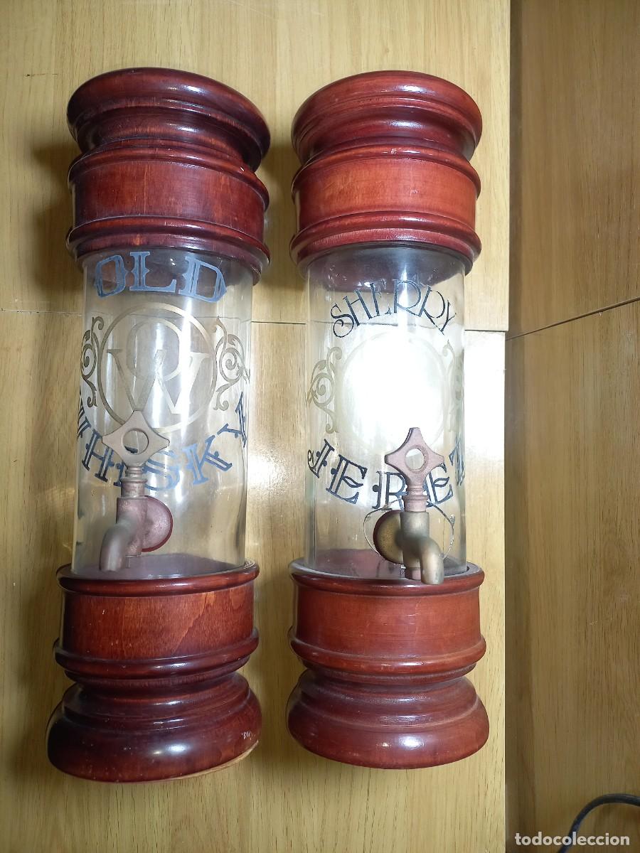 Vintage: DISPENSADORES OLD WHISKY (PERFECTO) Y SHERRY JEREZ (DA&Ntilde;ADO)