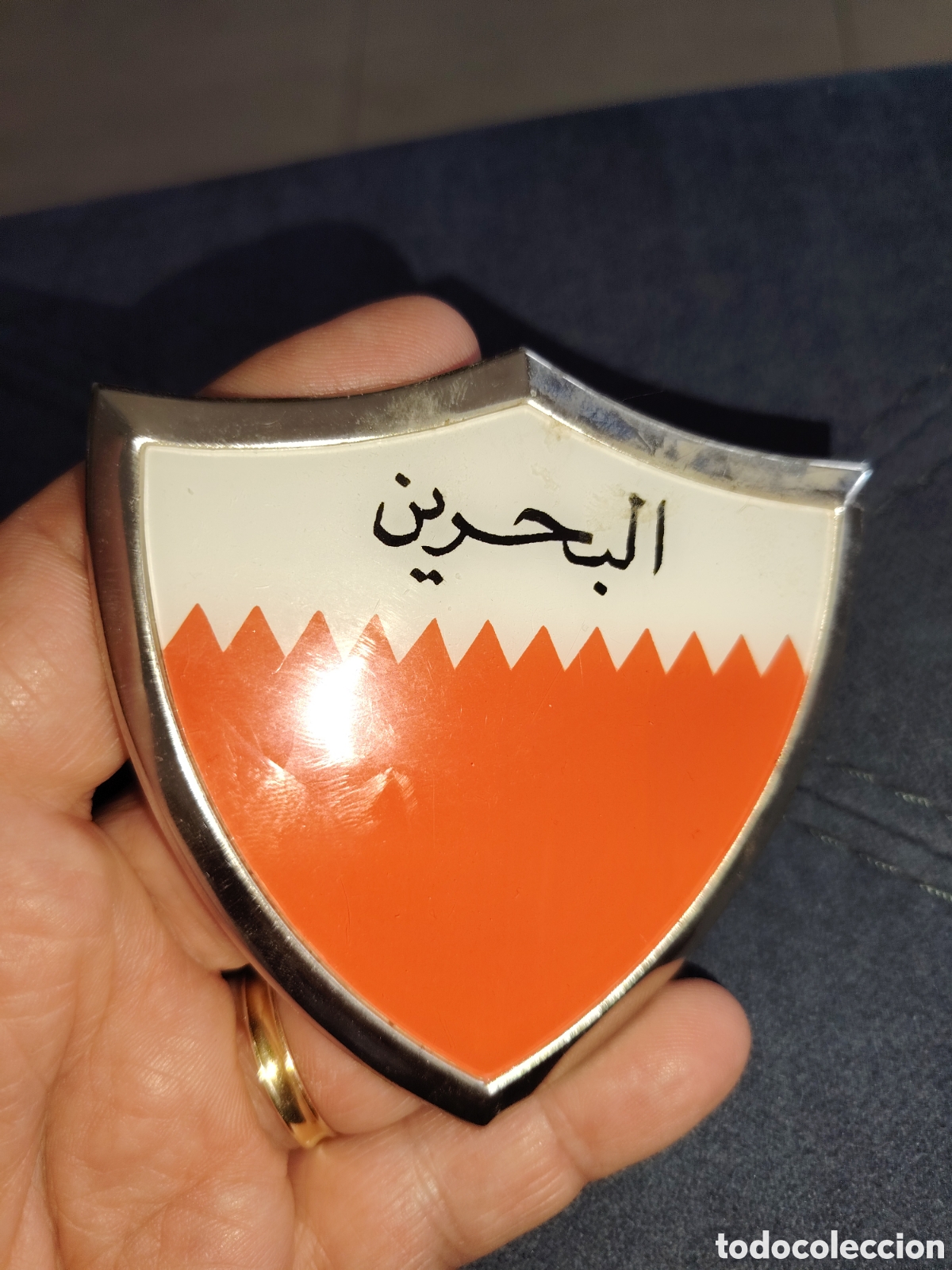 Vintage: Chapa con adhesivo,f&uacute;tbol, Bar&eacute;in, vintage