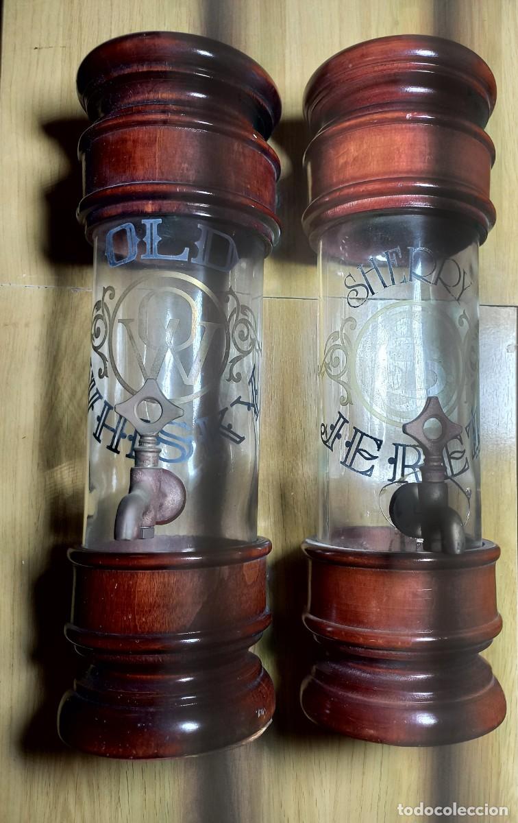 Vintage: DISPENSADORES OLD WHISKY (PERFECTO) Y SHERRY JEREZ (DA&Ntilde;ADO)