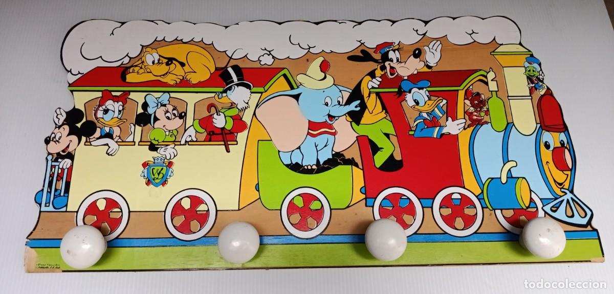 Vintage: Perchero infantil vintage Disney de madera 70's/80's