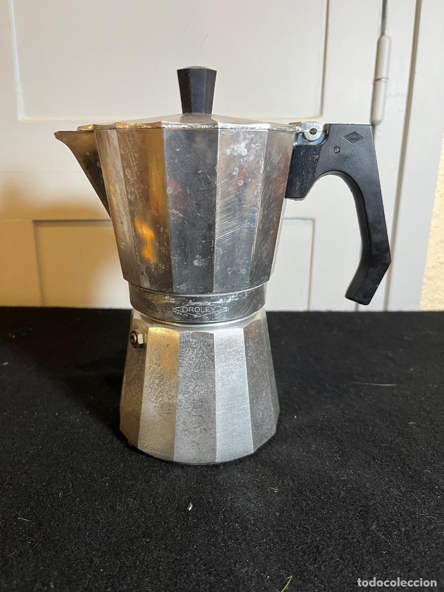 Vintage: Cafetera italiana Oroley vintage aluminio 6 tazas Made in Spain a&ntilde;os 80 sin usar retro