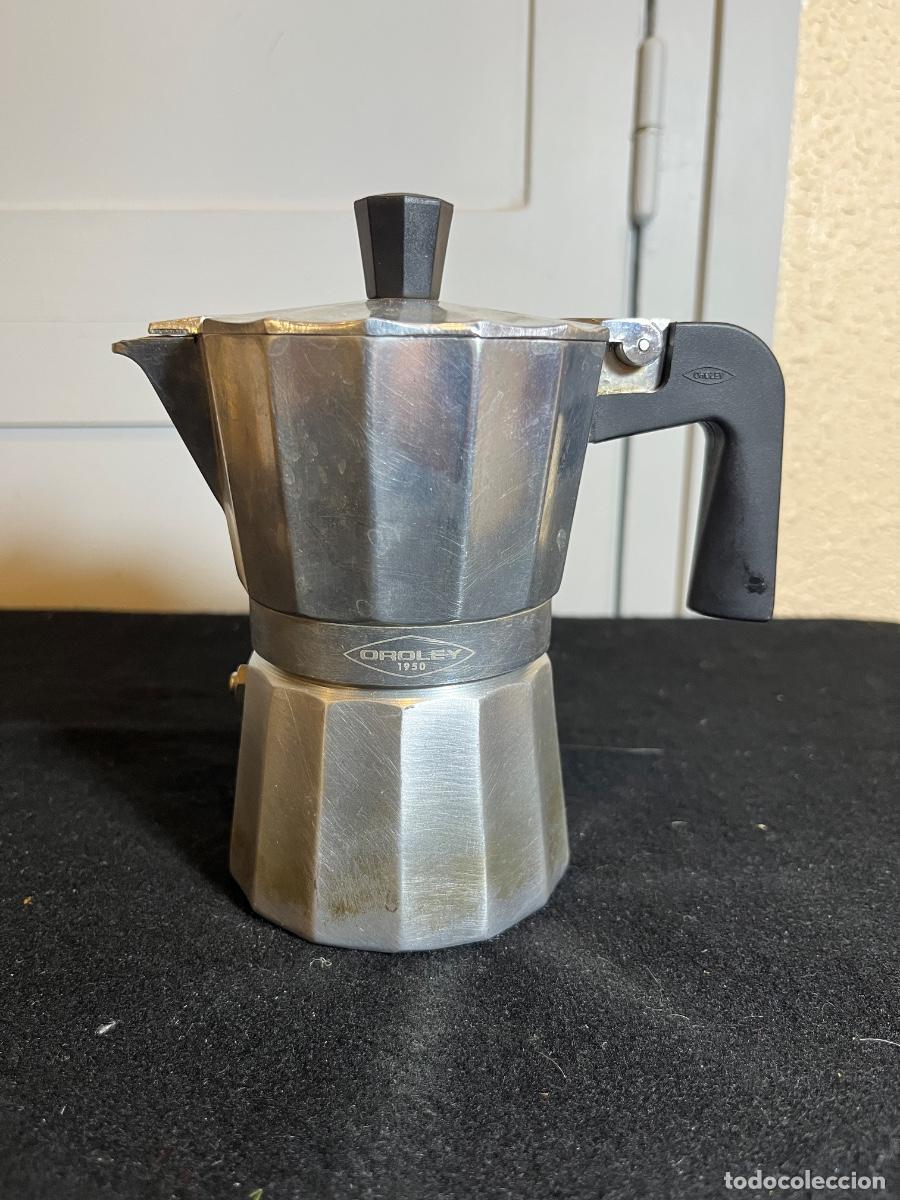 Vintage: Cafetera italiana vintage aluminio 3 tazas tipo Oroley moka retro Made in Spain