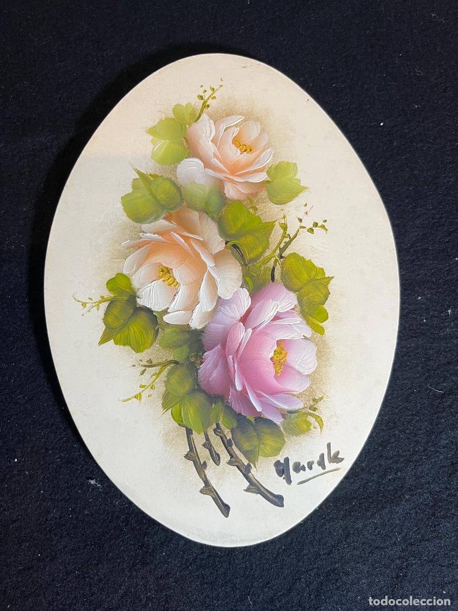 Vintage: Medall&oacute;n Floral Guarinos Marull Vintage Ovalado A&ntilde;os 60 70 Decoraci&oacute;n Retro