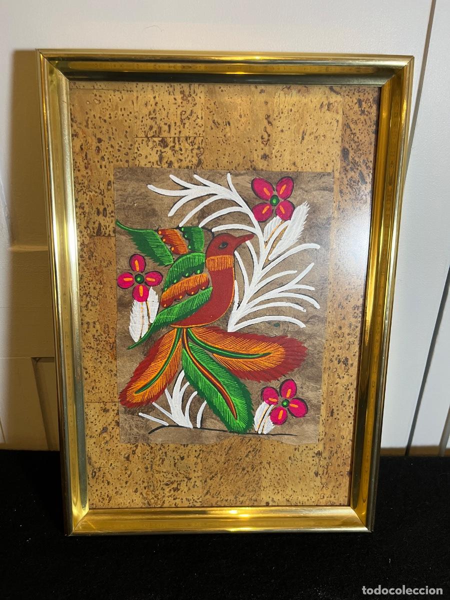 Vintage: Cuadro Papel Amate Mexicano Vintage Arte &Eacute;tnico Folk Decoraci&oacute;n Retro A&ntilde;os 70 80