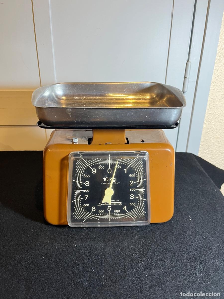 Vintage: B&aacute;scula Cocina Vintage Stube Alemania Occidental 10kg Retro Industrial A&ntilde;os 70