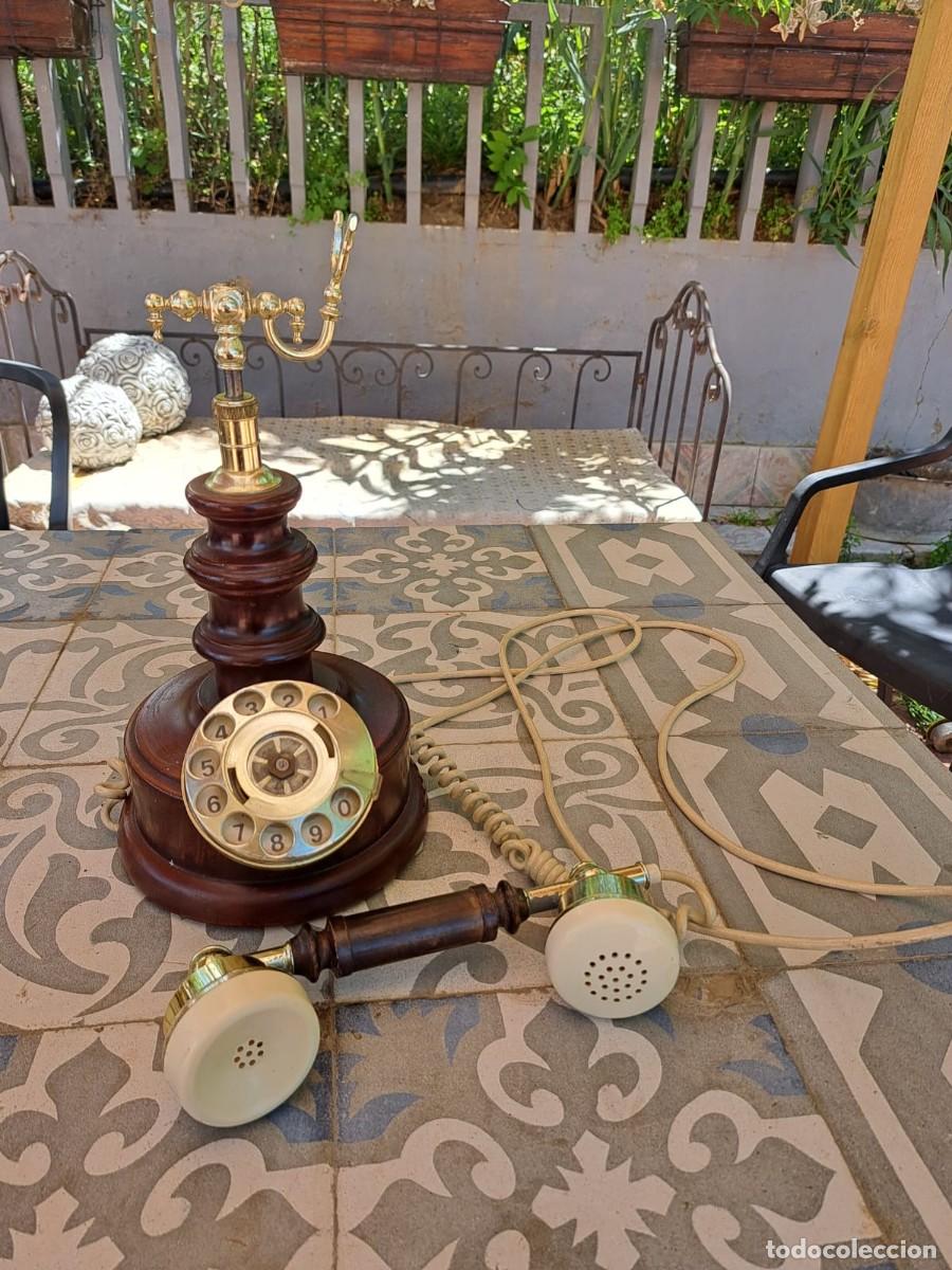 Vintage: Tel&eacute;fono antiguo madera - Foto 2