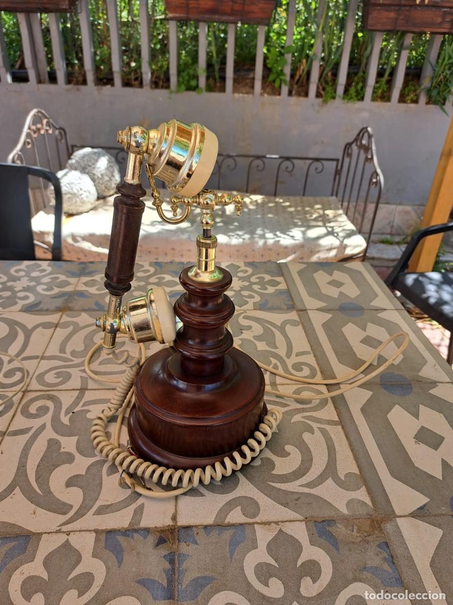Vintage: Tel&eacute;fono antiguo madera - Foto 3
