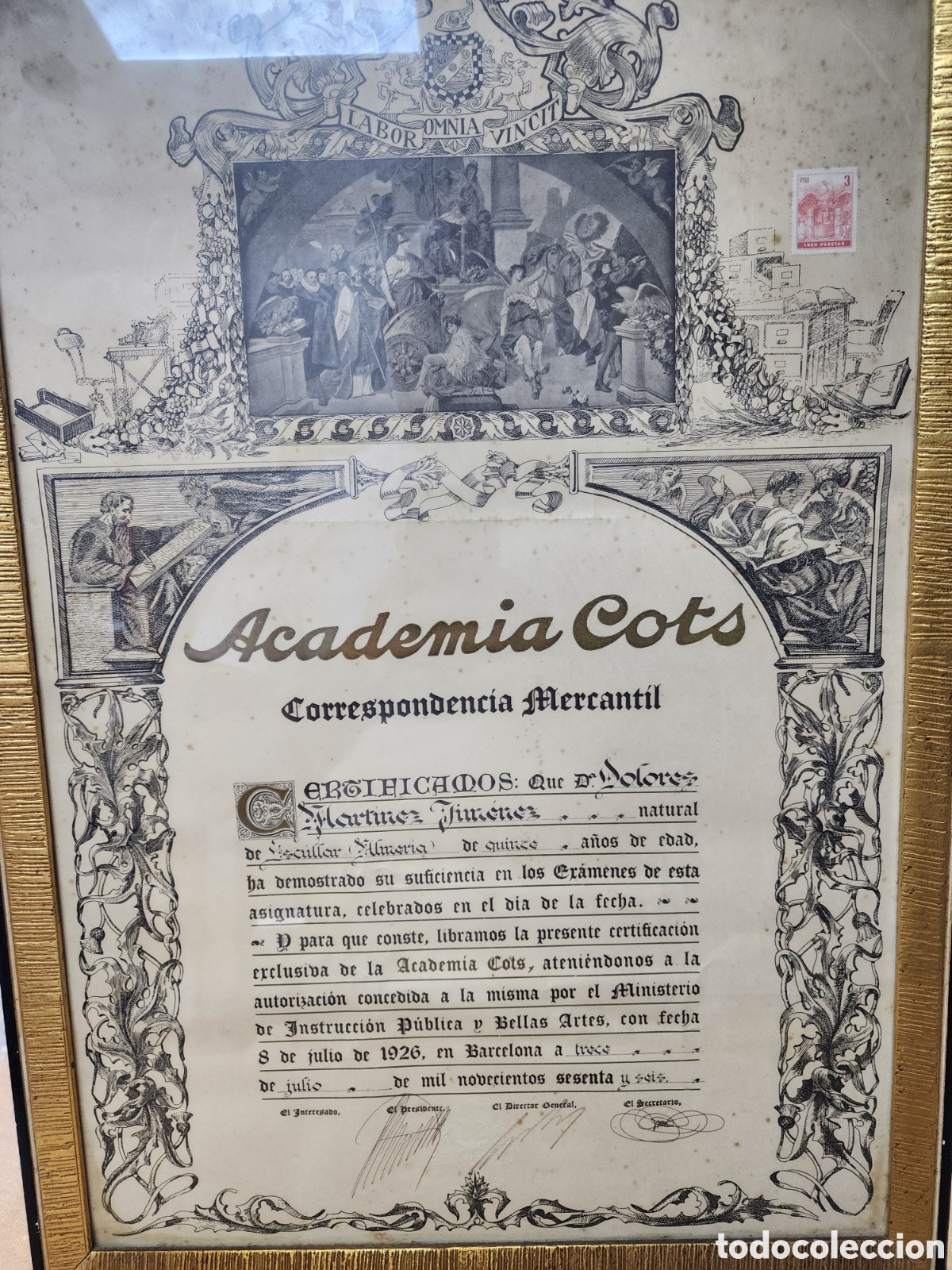 Vintage: BARCELONA,-MECANOGRAFIA- ACADEMIA COTS, MIDE: 65x49