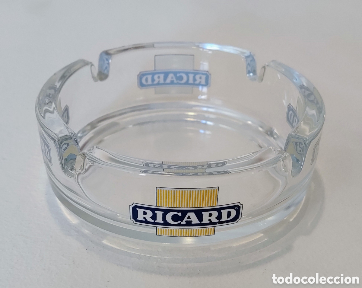 Vintage: Cenicero publicitario Ricard cristal Francia vintage