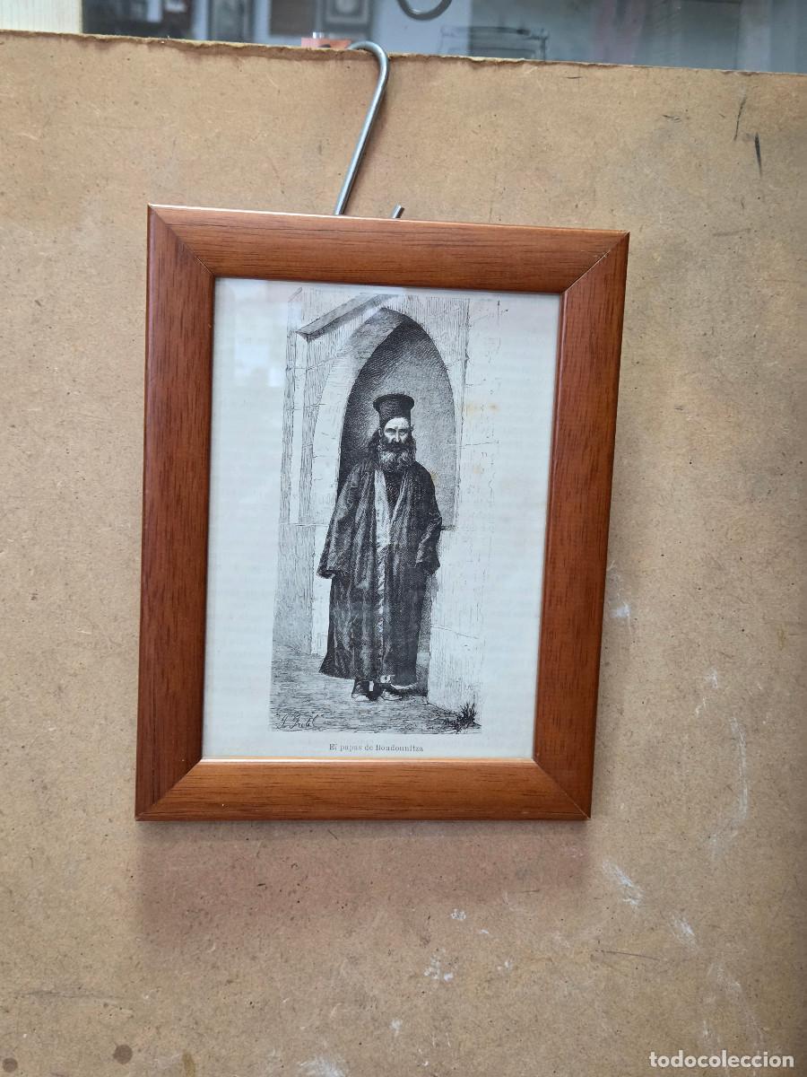 Vintage: cuadro con grabado gastos de envio 5&euro;