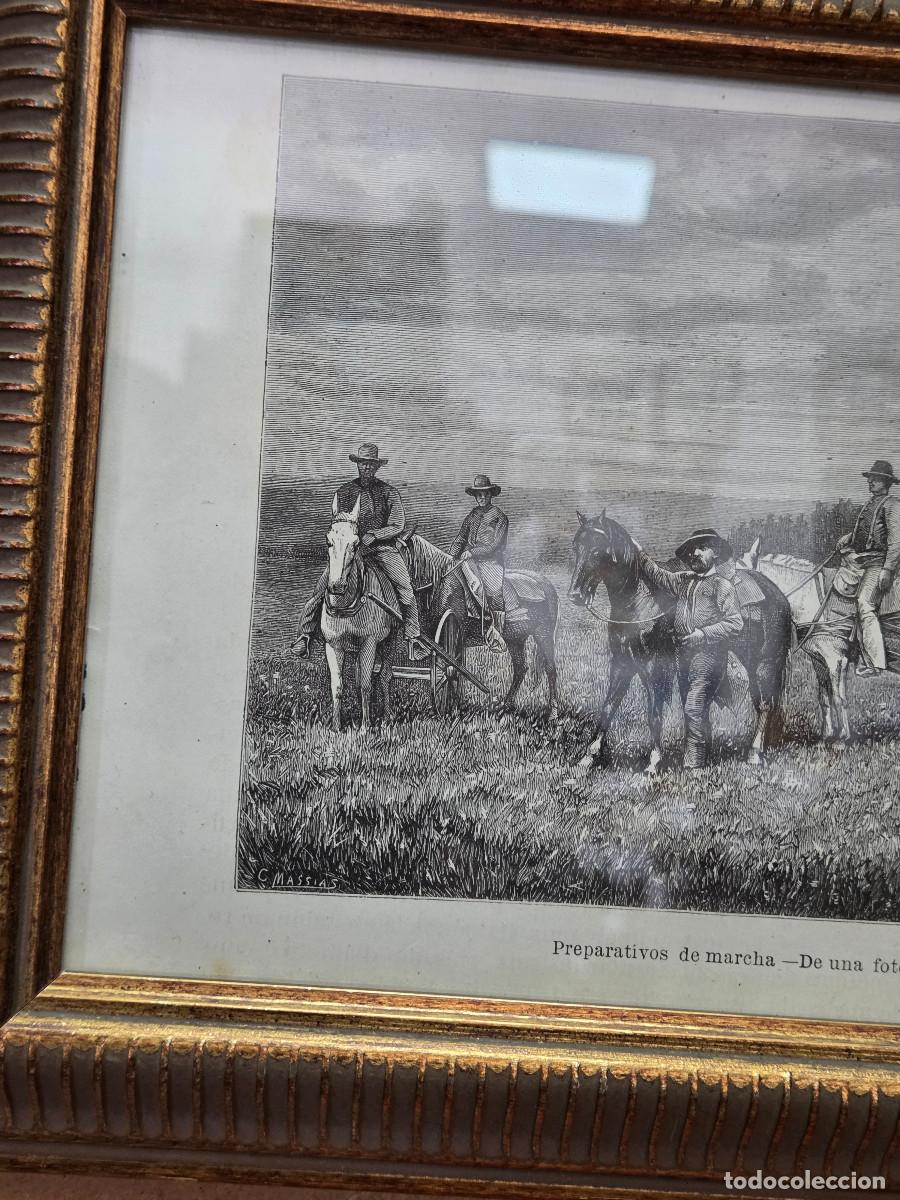 Vintage: cuadro con grabado gastos de envio 5&euro; - Foto 2