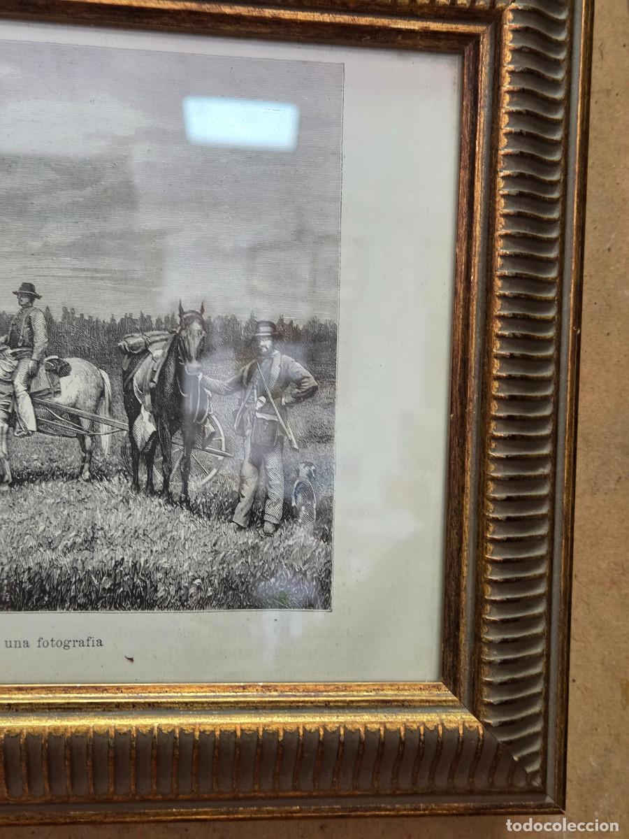 Vintage: cuadro con grabado gastos de envio 5&euro; - Foto 4