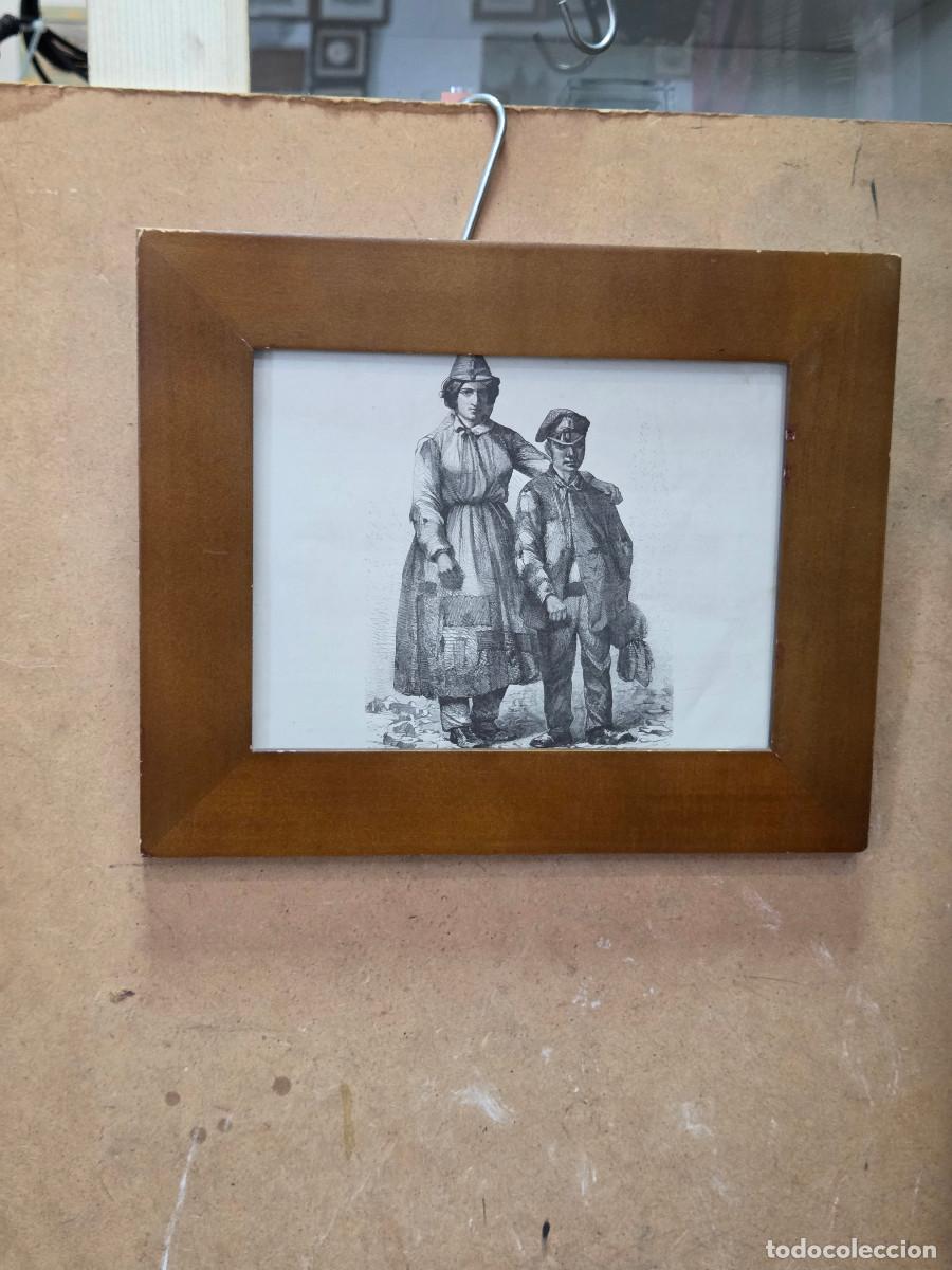 Vintage: cuadro con grabado gastos de envio 5&euro;