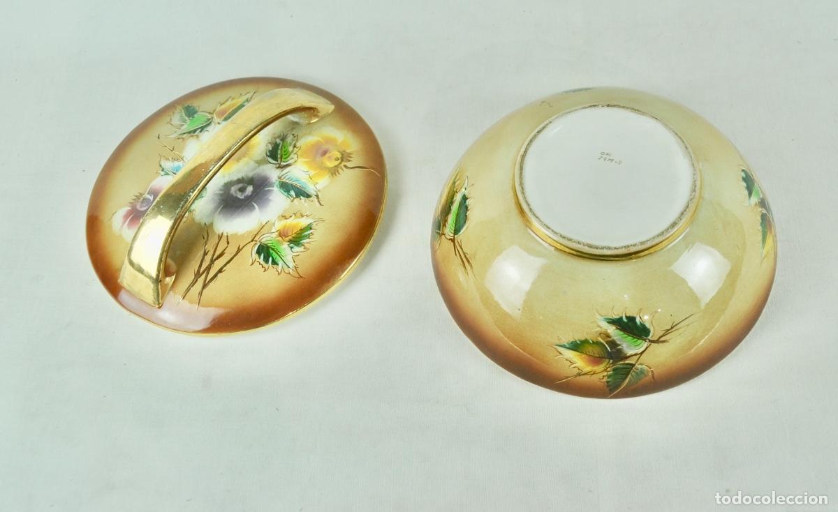 Vintage: Peque&ntilde;a sopera en tonos marrones y flores - Foto 6