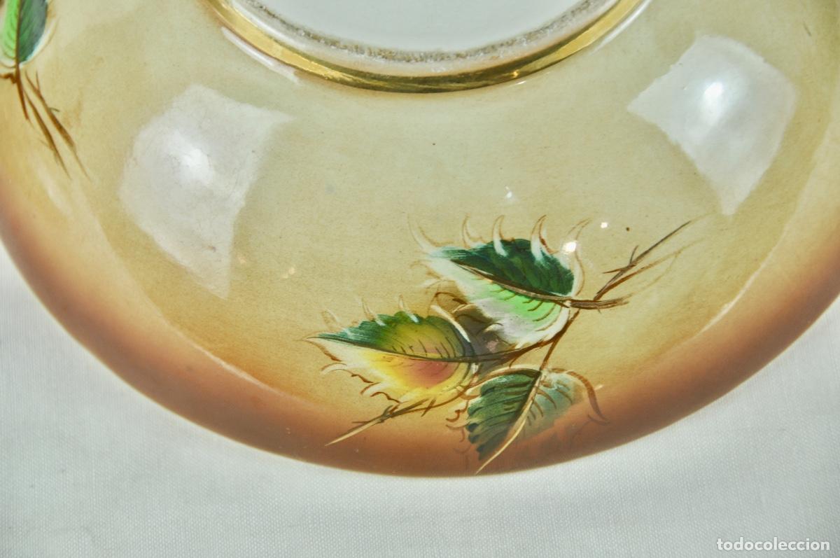 Vintage: Peque&ntilde;a sopera en tonos marrones y flores - Foto 7