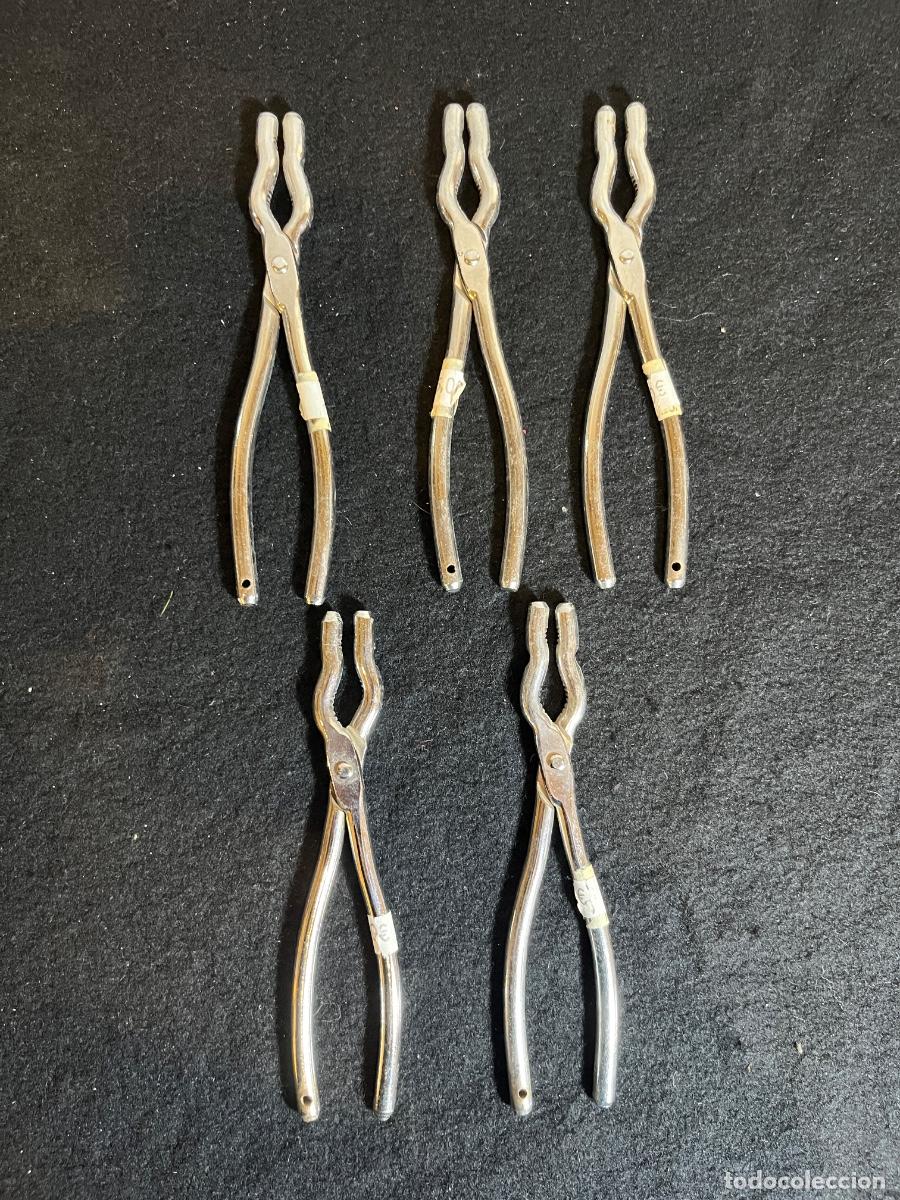 Vintage: Pinzas rompe marisco vintage acero cromado lote 5 utensilios centollo cangrejo mariscada retro