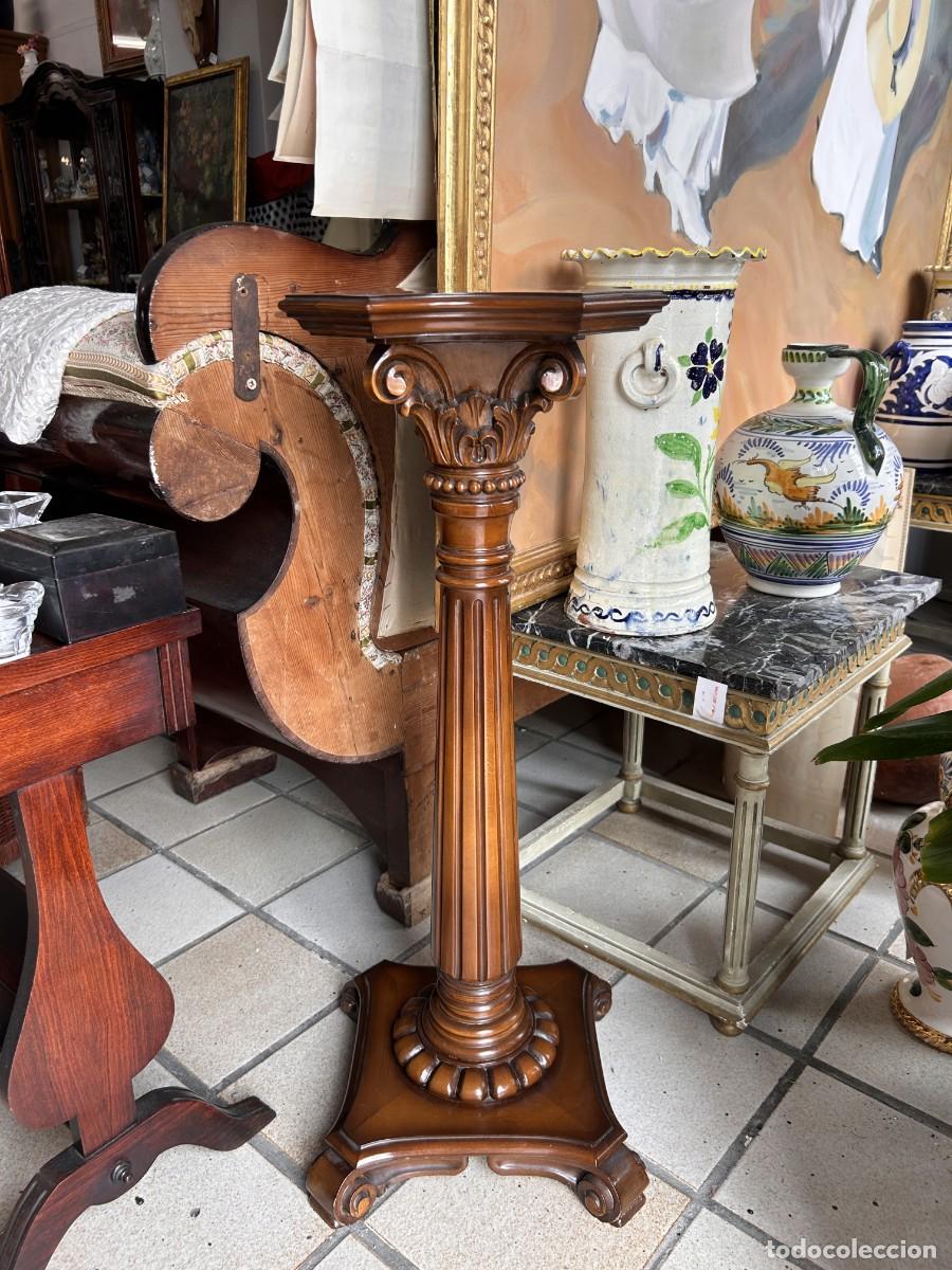 Vintage: Columna de madera tallada