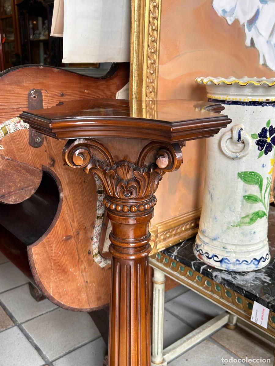 Vintage: Columna de madera tallada - Foto 3